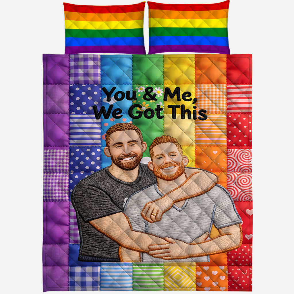 You & Me We Got This - Personalized LGBT Support Quilt Set
