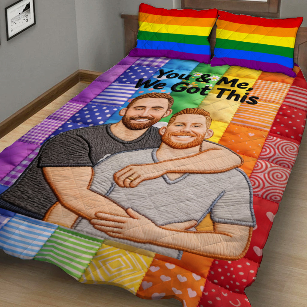 You & Me We Got This - Personalized LGBT Support Quilt Set