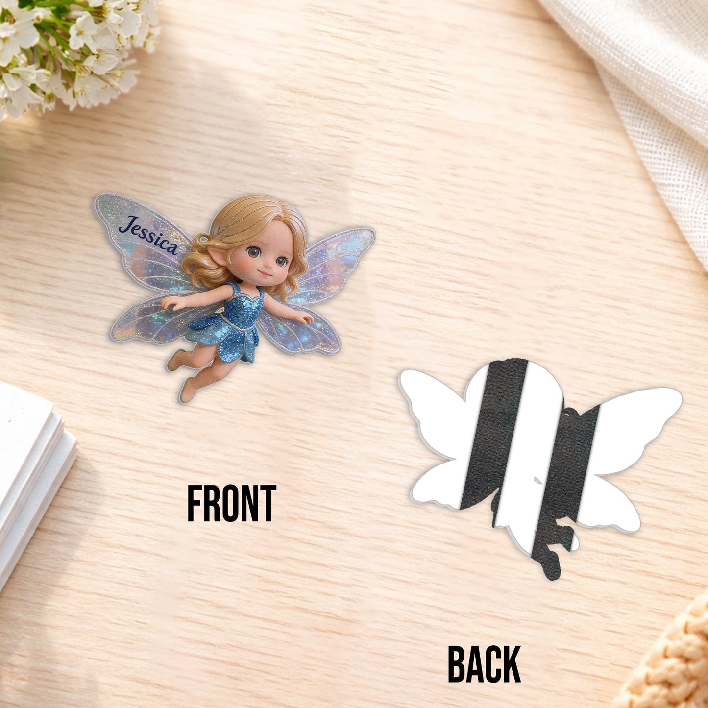 The Fairy - Personalized Kid Changeable Leather Patch Backpack