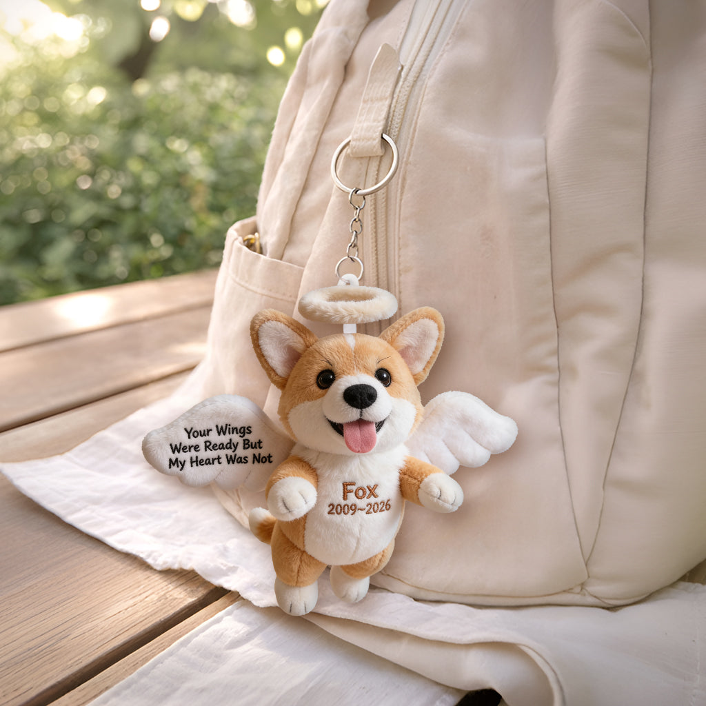 Pet Angel - Personalized Dog Plush Keychain