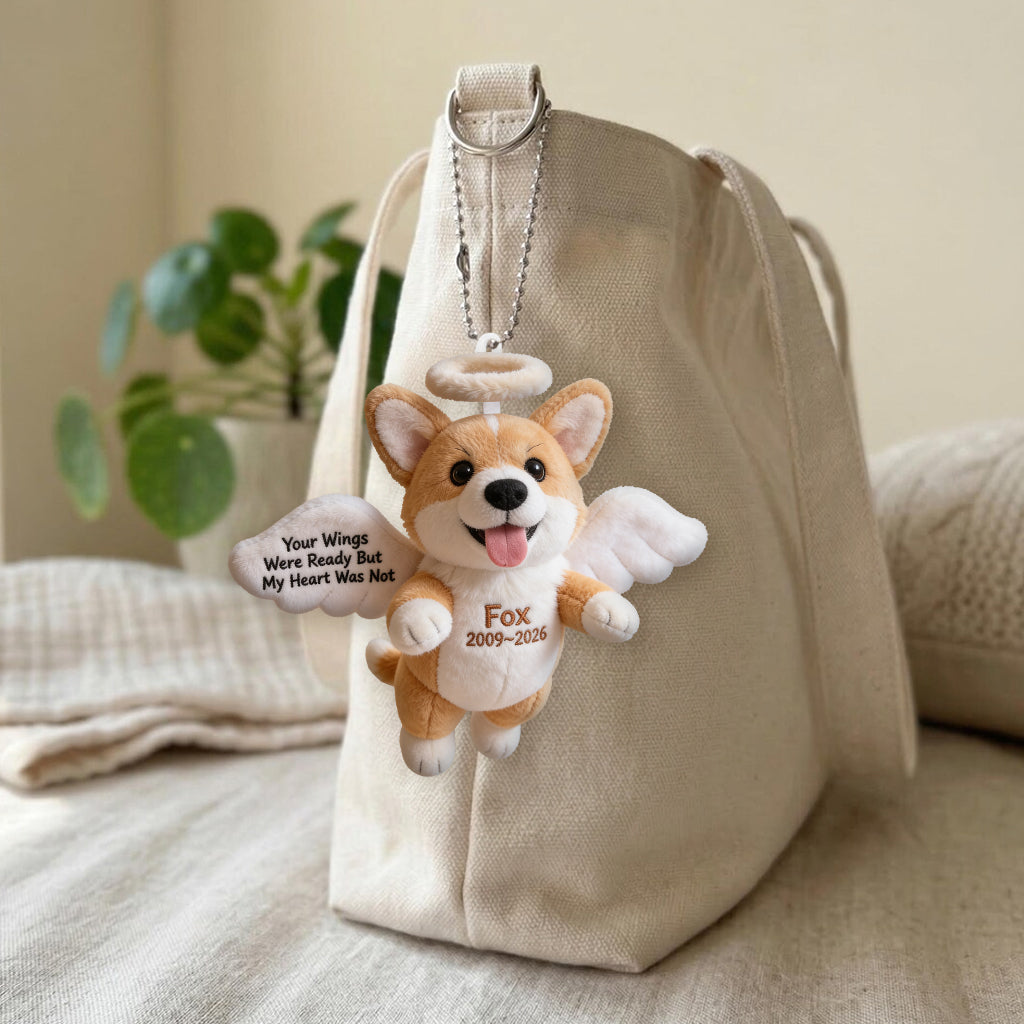 Pet Angel - Personalized Dog Plush Keychain