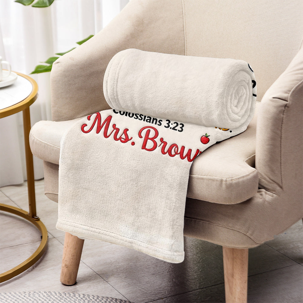 Teaching Is My Ministry - Personalized Teacher Blanket