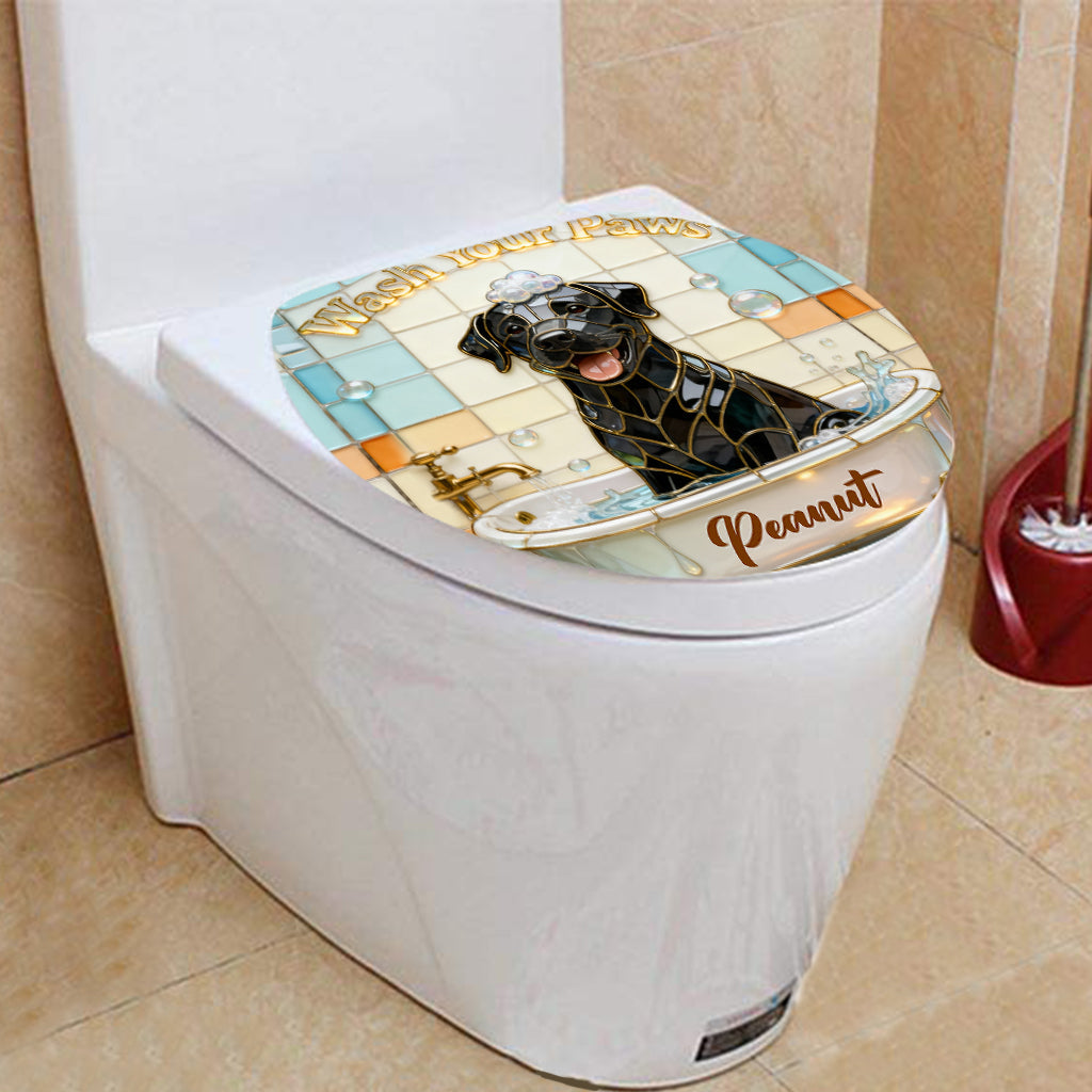 Wash Your Paw - Personalized Dog Bathroom Curtain & Mats Set
