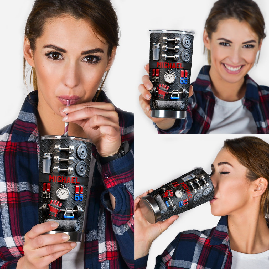 No Pain No Gain - Personalized Fitness Tumbler