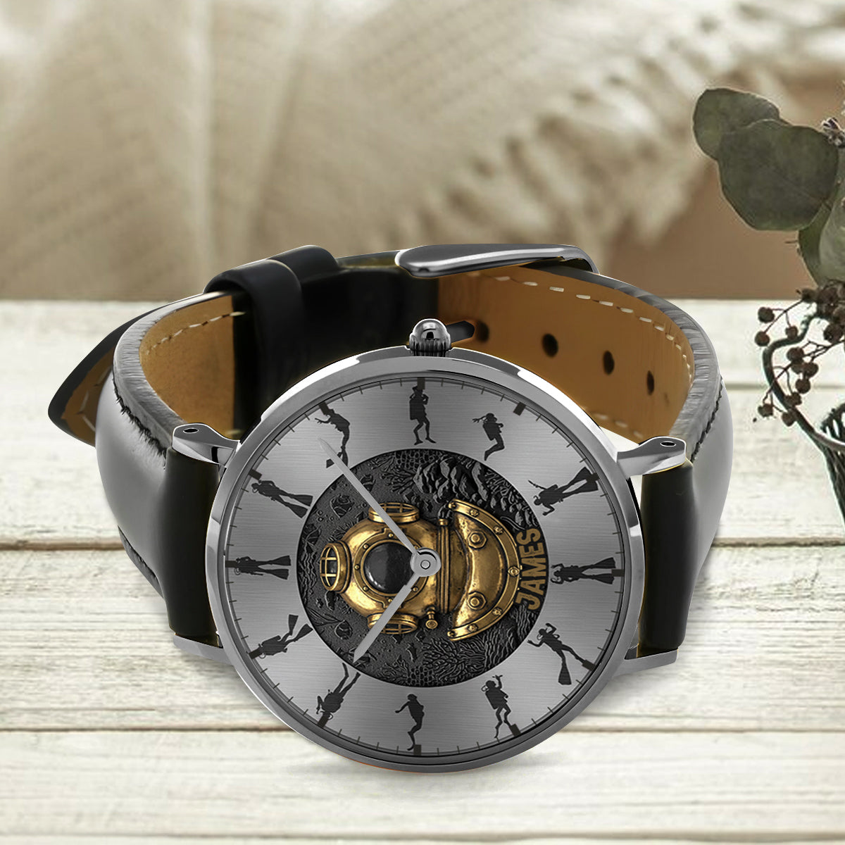 Time To Dive - Personalized Scuba Diving Hand Watch