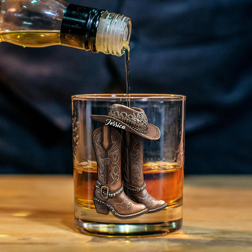 Western Spirit - Personalized Cowgirl Whiskey Decanter Set