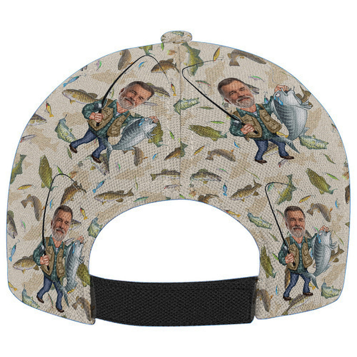 Women Want Me Fish Fear Me Funny Caricature - Personalized Fishing Extra Long Bill Hat