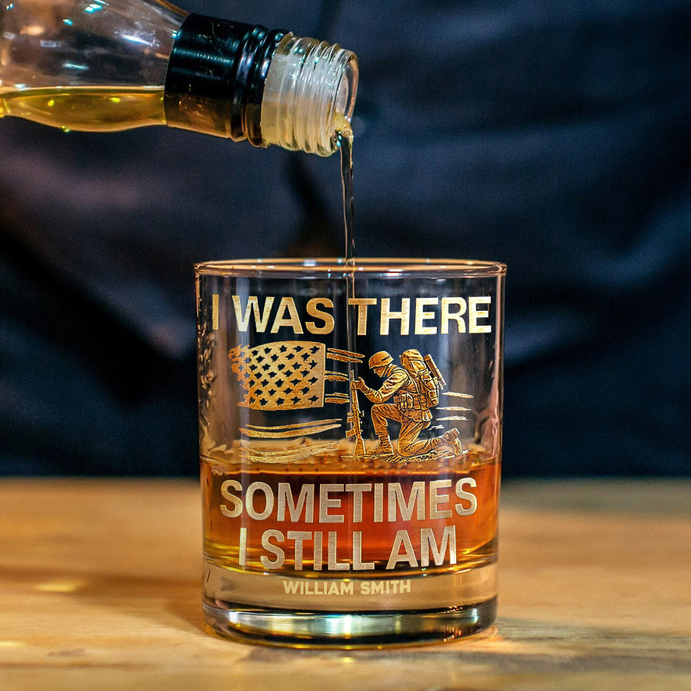 Proud Veteran - Personalized Veteran Whiskey Glass