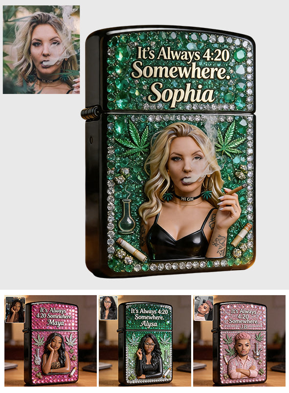 Cannabis Enthusiast, Custom From Any Photo - Personalized Weed Lighter