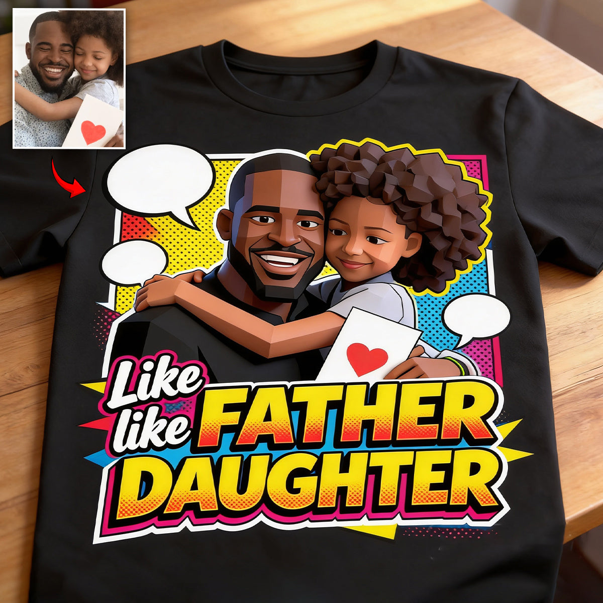 Popart Style Gift - Personalized Father T-shirt And Hoodie