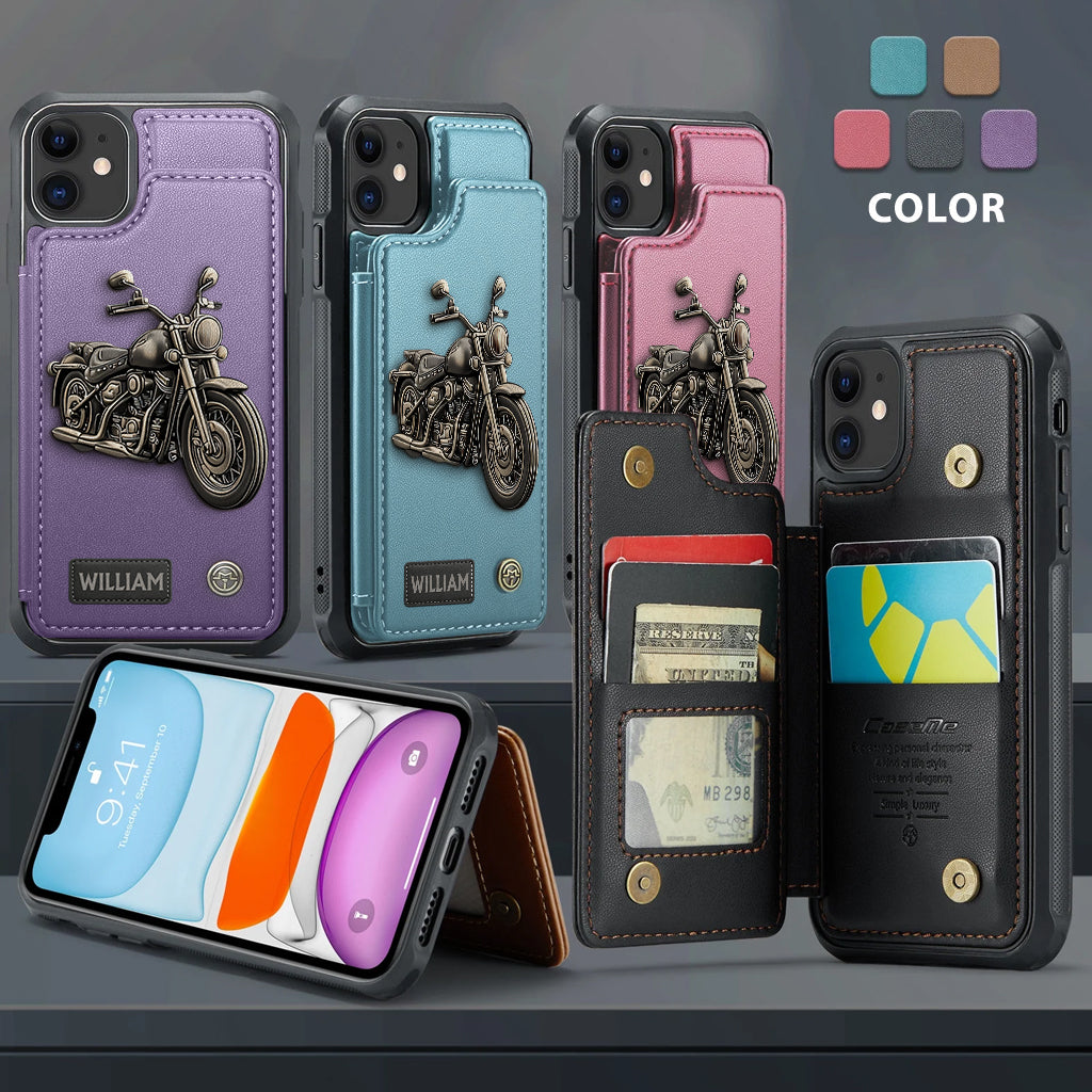 Motorcycle Enthusiast - Personalized Biker Wallet Phone Case