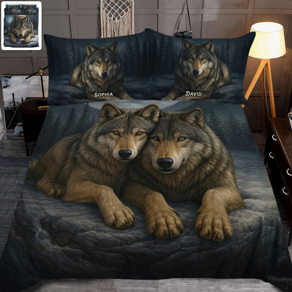 Wolf Lover - Personalized Wolf Quilt Set