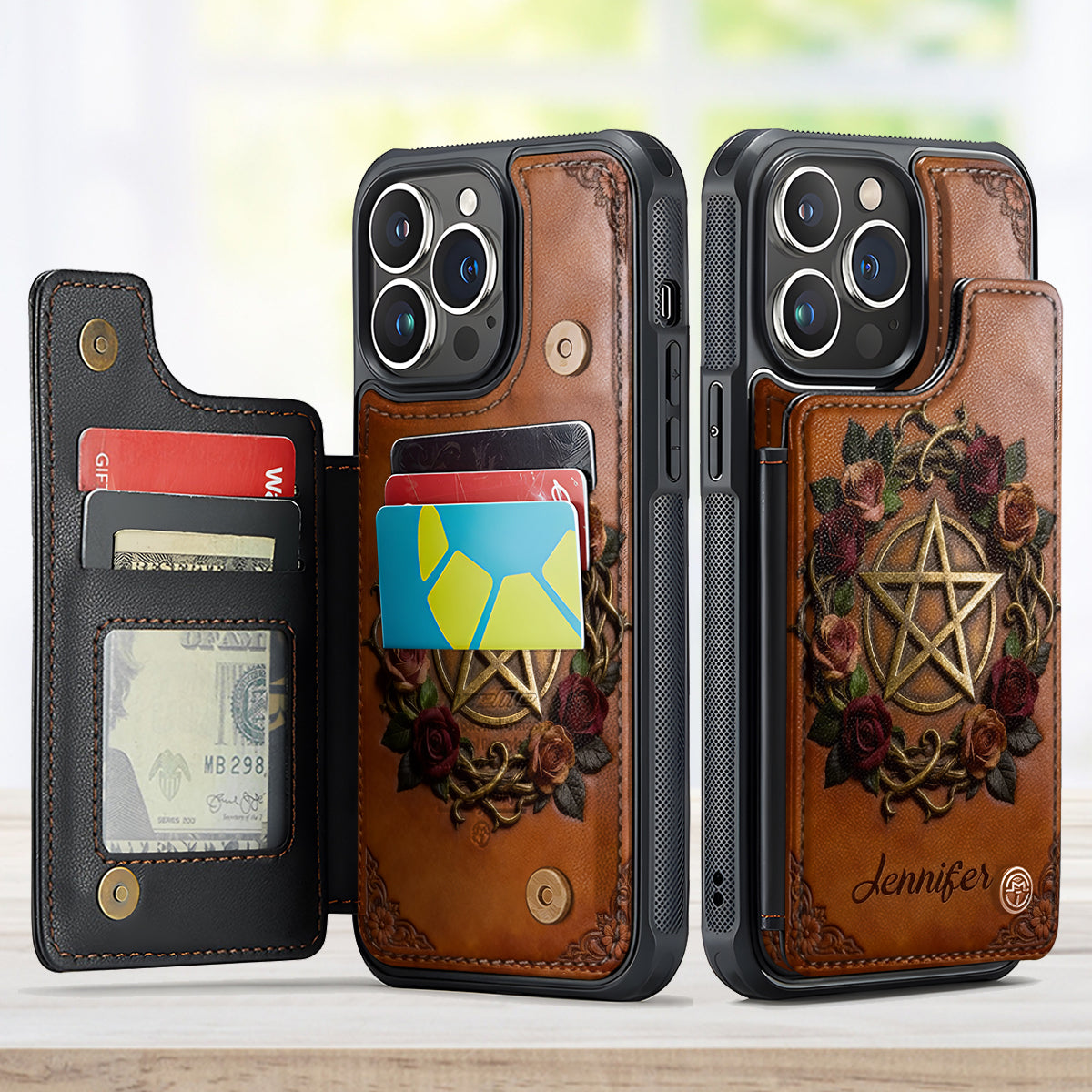 Magic Symbol - Personalized Witch Fully Printed Wallet Phone Case