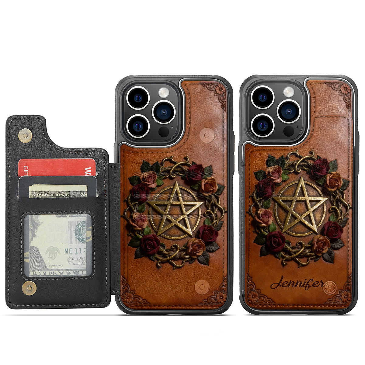 Magic Symbol - Personalized Witch Fully Printed Wallet Phone Case
