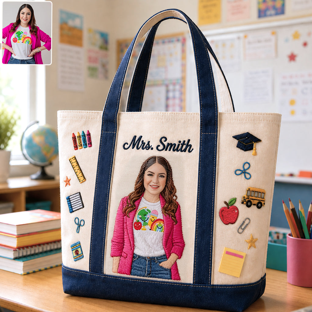 Teacher Appreciation - Personalized Teacher Quilted Tote Bag