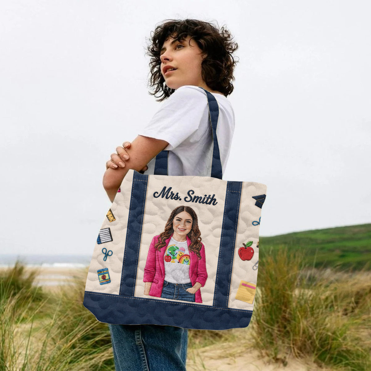 Teacher Appreciation - Personalized Teacher Quilted Tote Bag