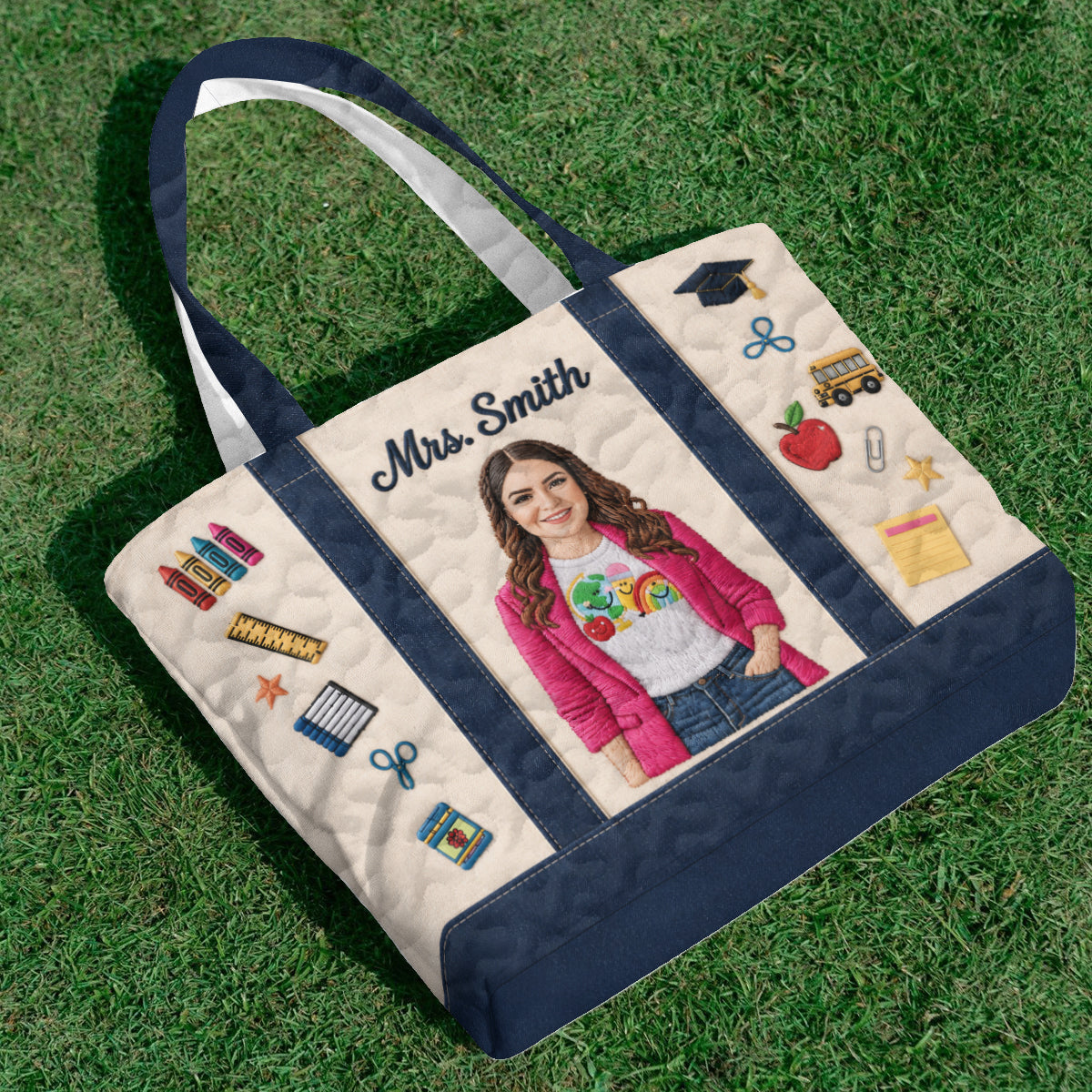Teacher Appreciation - Personalized Teacher Quilted Tote Bag