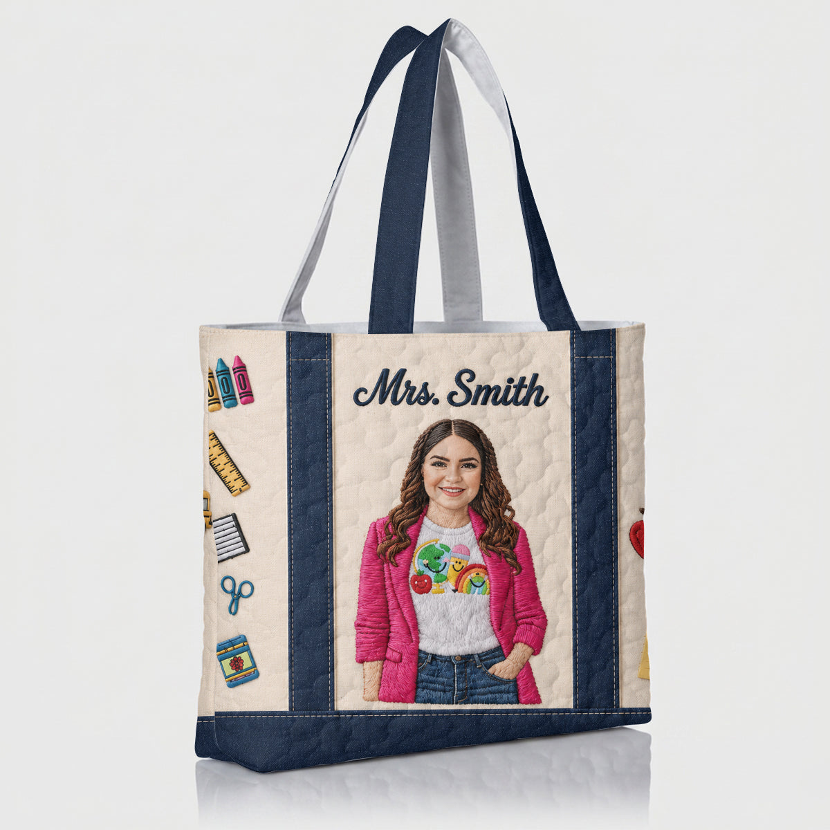 Teacher Appreciation - Personalized Teacher Quilted Tote Bag