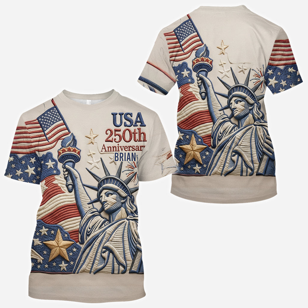 US 250th Anniversary - Personalized Pontoon All Over Shirt