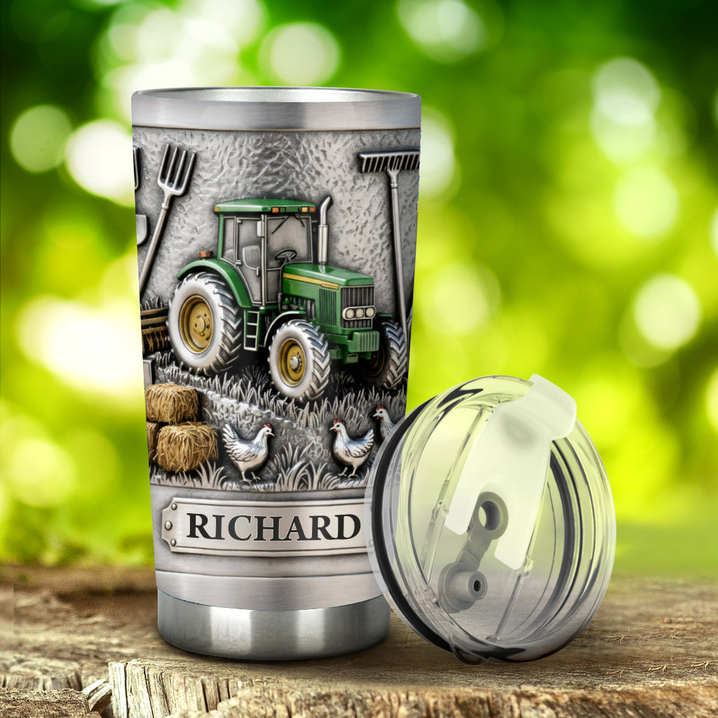 Love Tractor - Personalized Farmer Tumbler