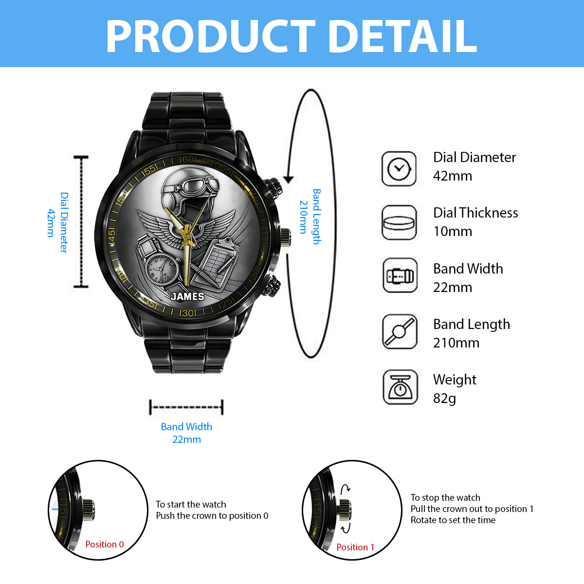 Once You Have Tasted Flight - Personalized Pilot Hand Watch