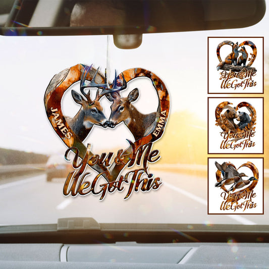 You & Me We Got This - Personalized Hunting Shaped Air Freshener
