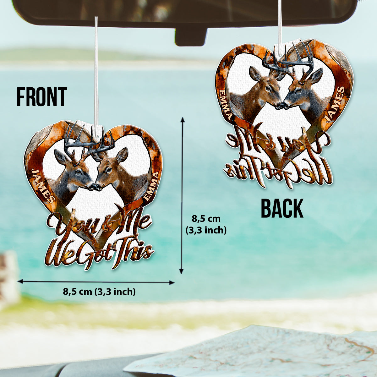 You & Me We Got This - Personalized Hunting Shaped Air Freshener