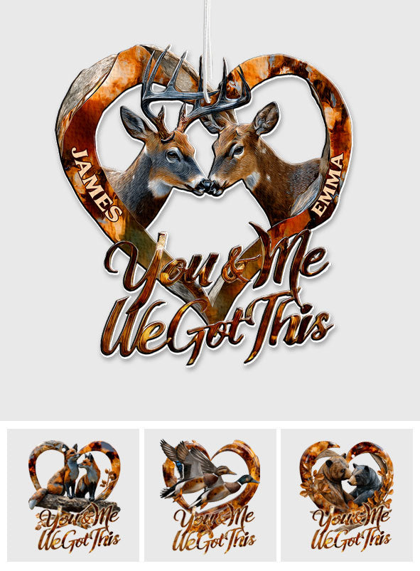 You & Me We Got This - Personalized Hunting Shaped Air Freshener