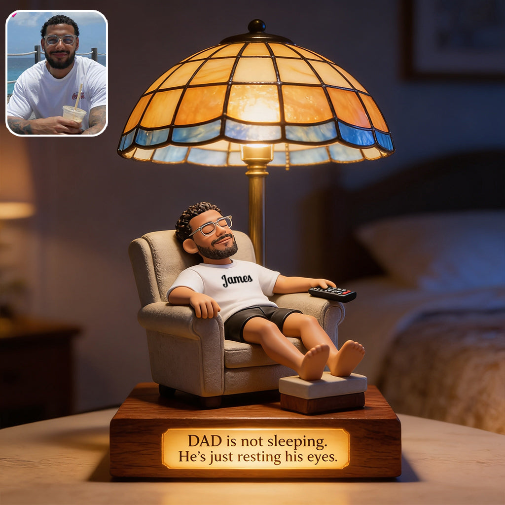 Resting My Eyes - Personalized Father Acrylic LED Night Light