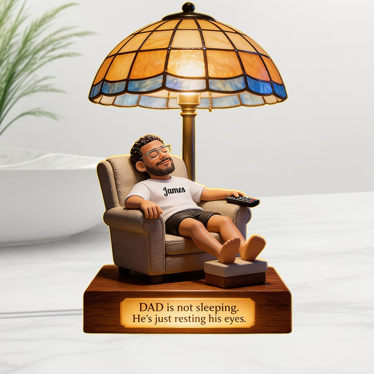 Resting My Eyes - Personalized Father Acrylic LED Night Light
