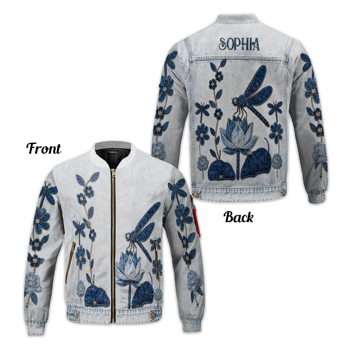 Love Dragonfly - Personalized Dragonfly Bomber Jacket