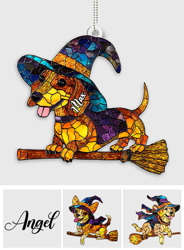 Spooky Halloween - Personalized Dog Custom Shaped Car Ornament