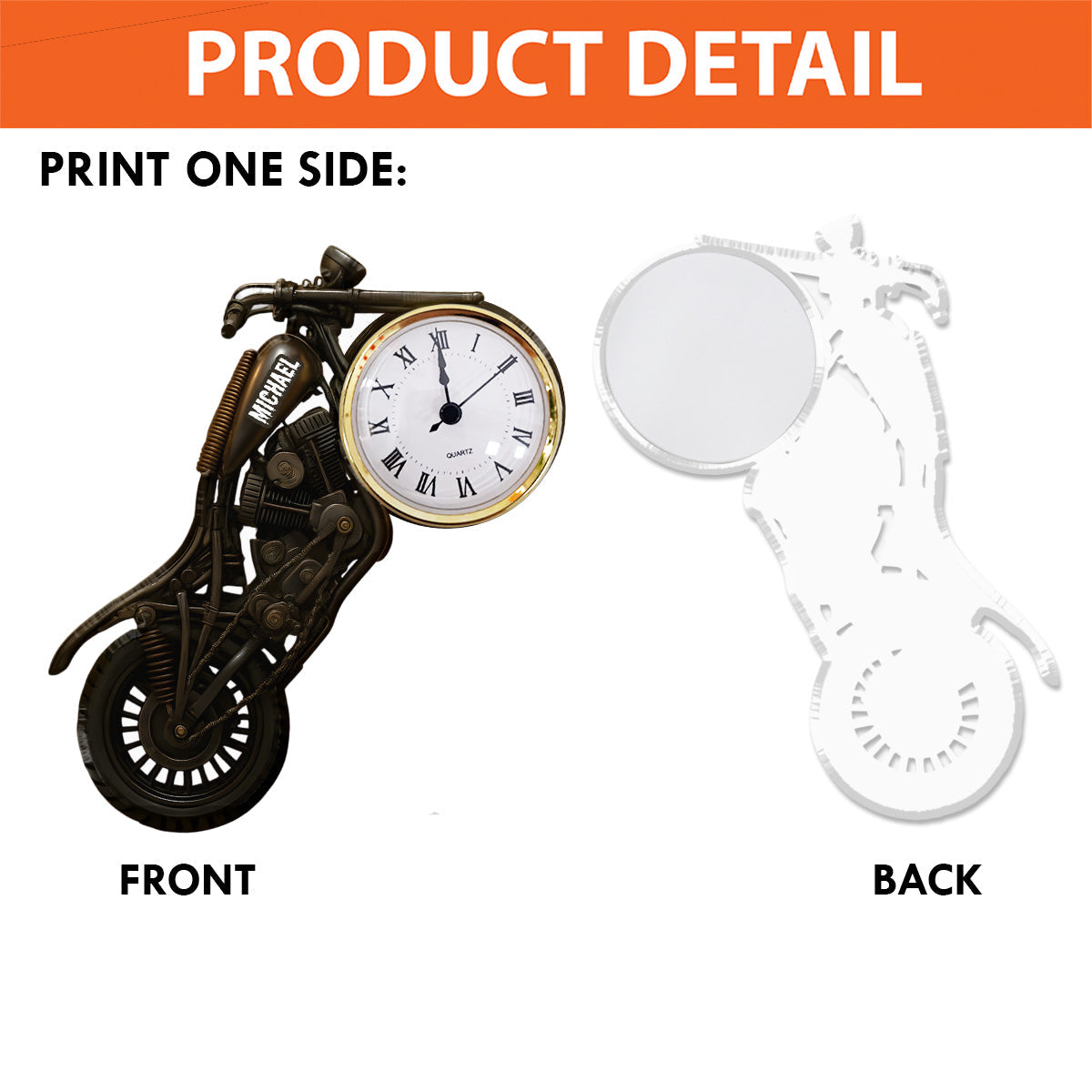 Time to Ride - Personalized Biker Acrylic Clock Plaque