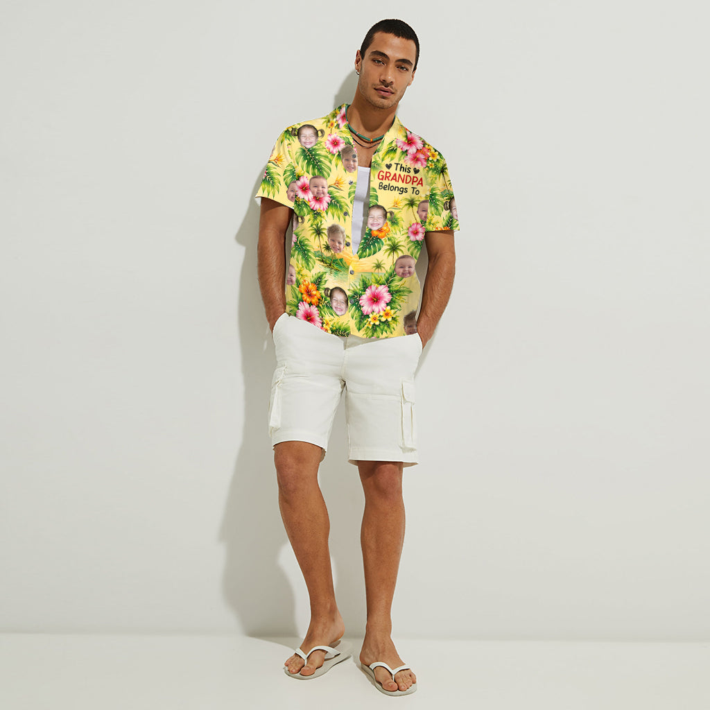 This Grandpa Daddy Belongs To - Personalized Grandpa Hawaiian Shirt