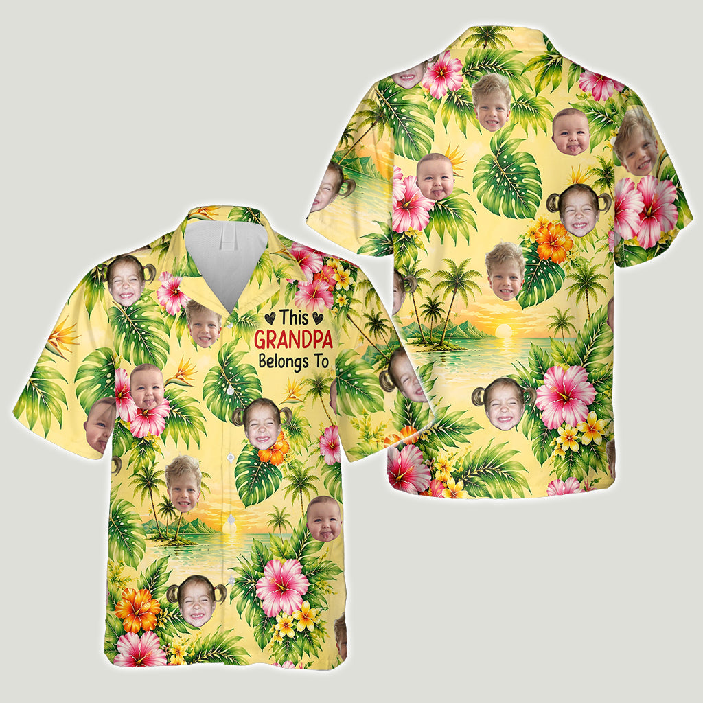 This Grandpa Daddy Belongs To - Personalized Grandpa Hawaiian Shirt