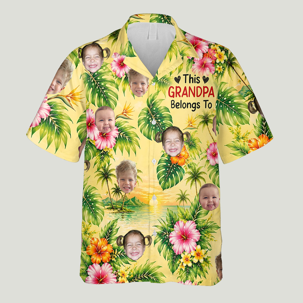 This Grandpa Daddy Belongs To - Personalized Grandpa Hawaiian Shirt