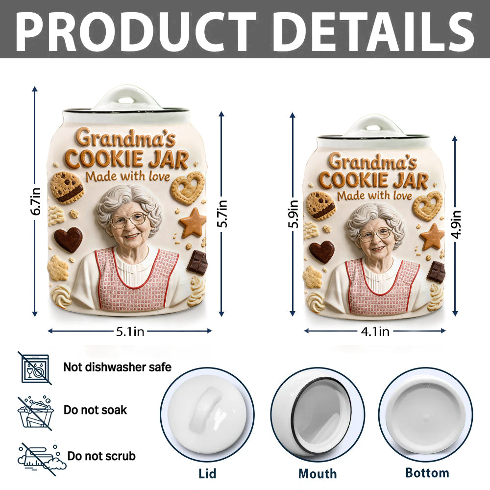 Cookies Made With Love - Personalized Grandma Cookie Jar