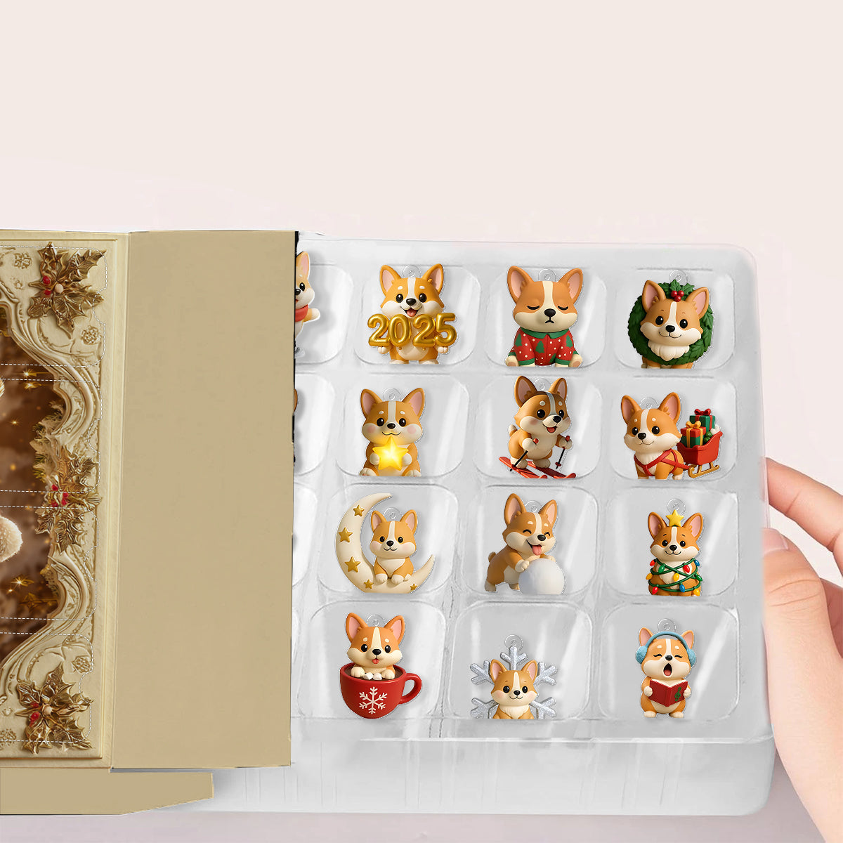 Love Corgi - Personalized Corgi Advent Calendar With Ornaments