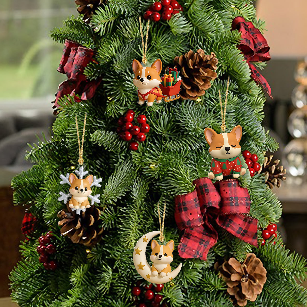 Love Corgi - Personalized Corgi Advent Calendar With Ornaments