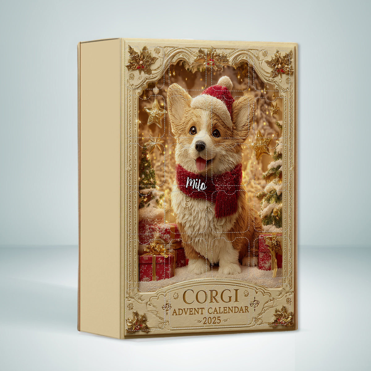 Love Corgi - Personalized Corgi Advent Calendar With Ornaments