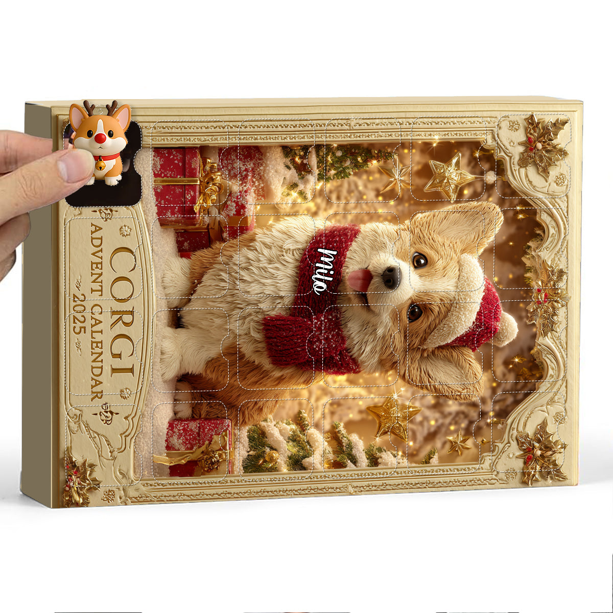 Love Corgi - Personalized Corgi Advent Calendar With Ornaments
