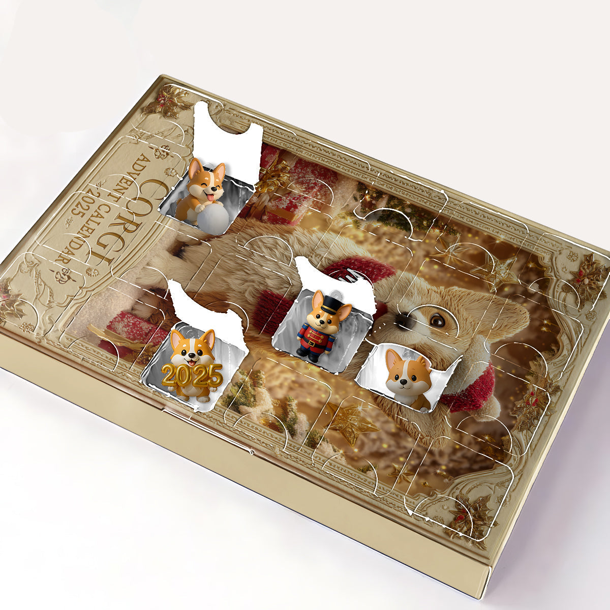 Love Corgi - Personalized Corgi Advent Calendar With Ornaments