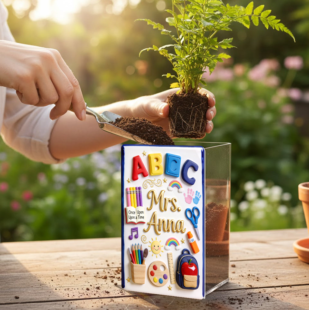 Teacher Gifts - Personalized Teacher Acrylic Pot