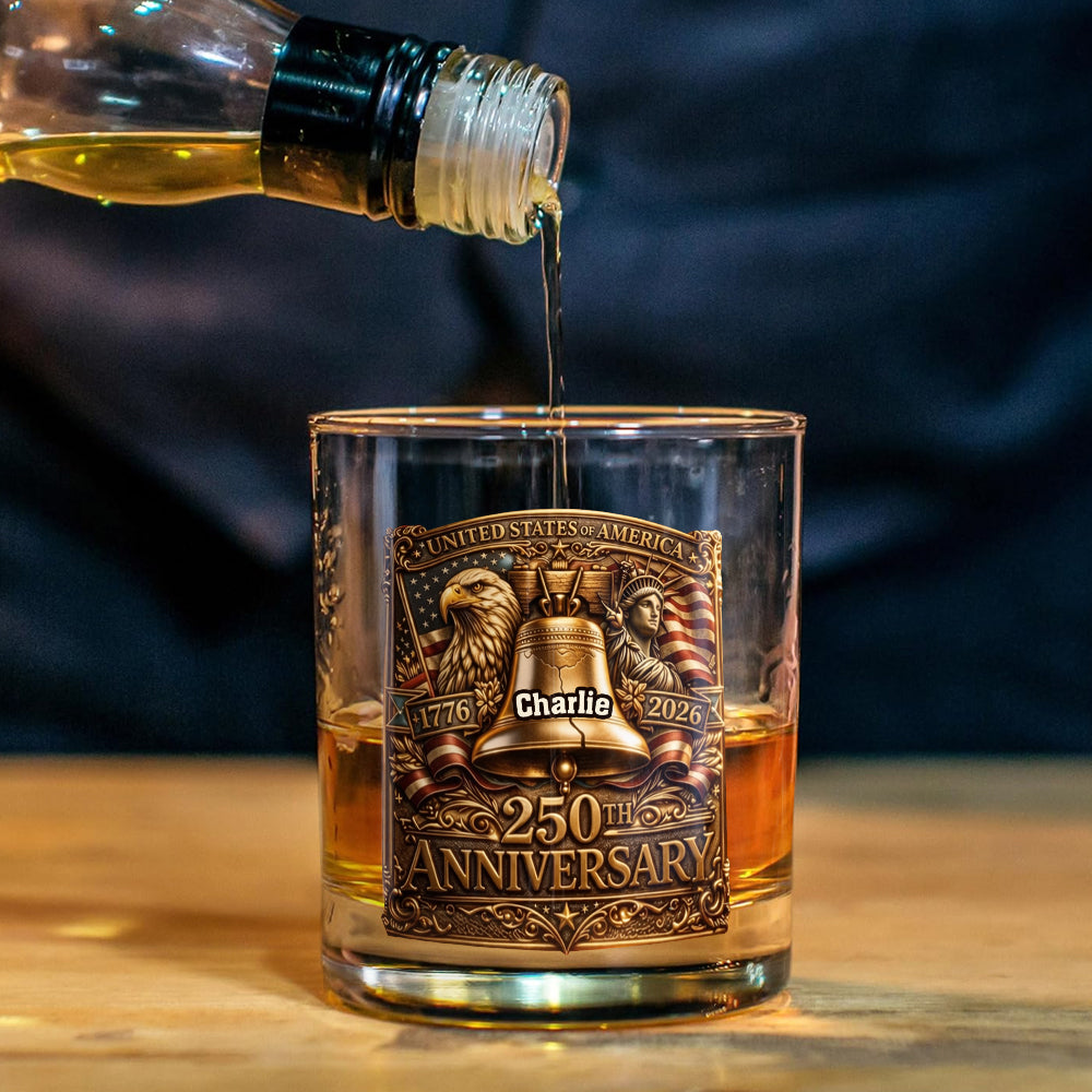 USA 250th Anniversary - Personalized Whisky Whiskey Decanter Set