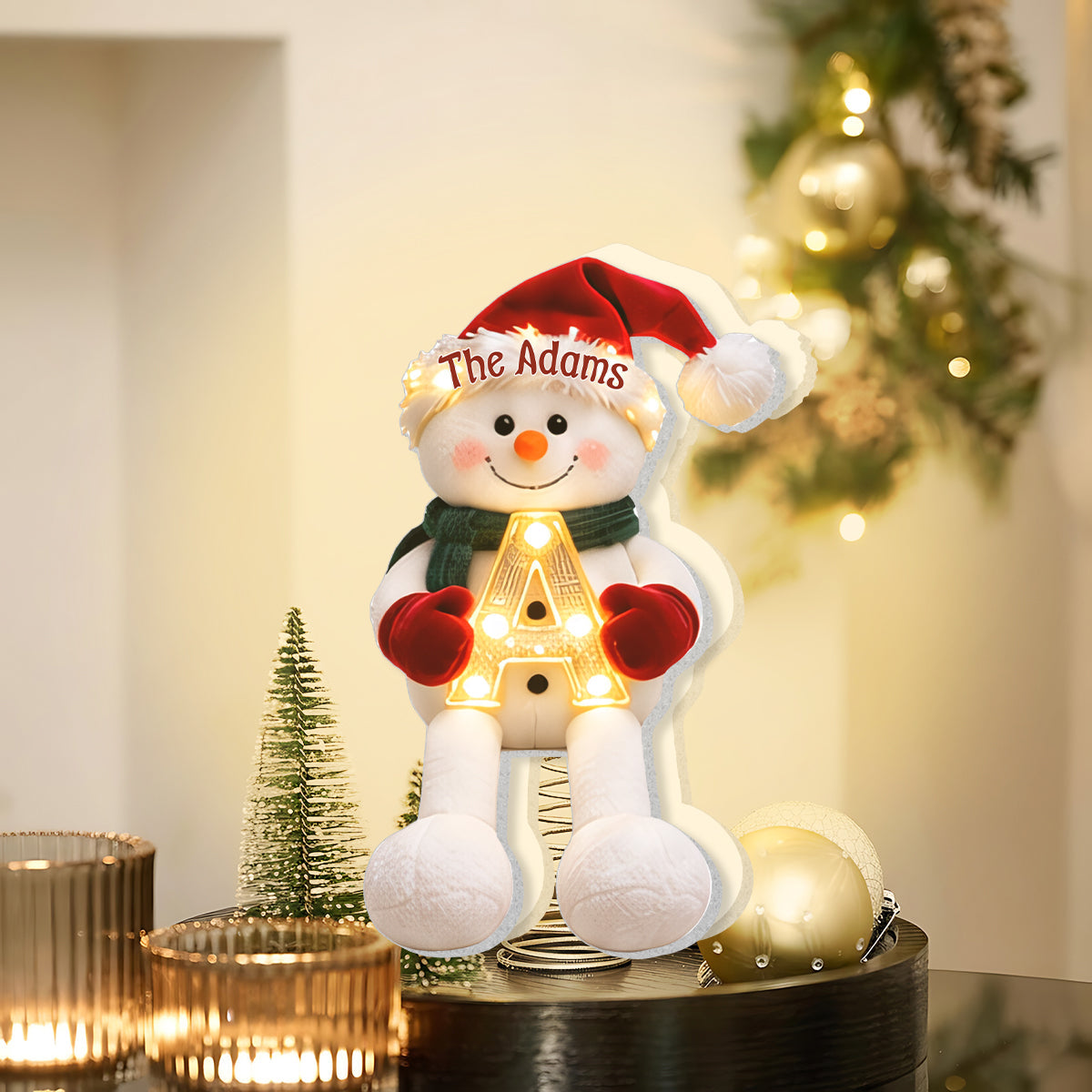 Merry Christmas - Personalized Family LED Light Tree Topper