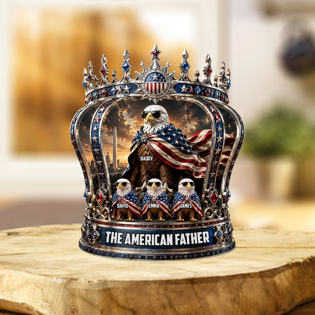 The American Father - Personalized Father Custom Shaped Acrylic Plaque