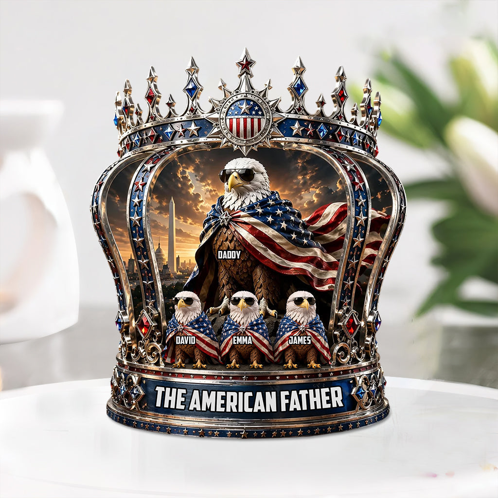 The American Father - Personalized Father Custom Shaped Acrylic Plaque