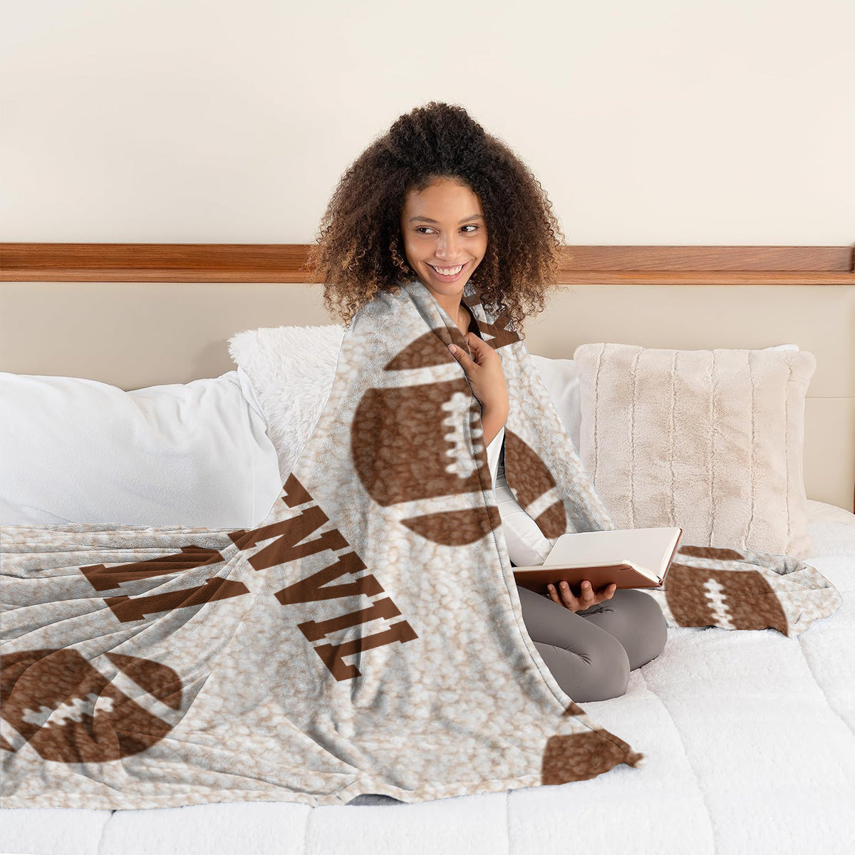 This Is My Football Watching Blanket - Personalized Football Wearable Blanket