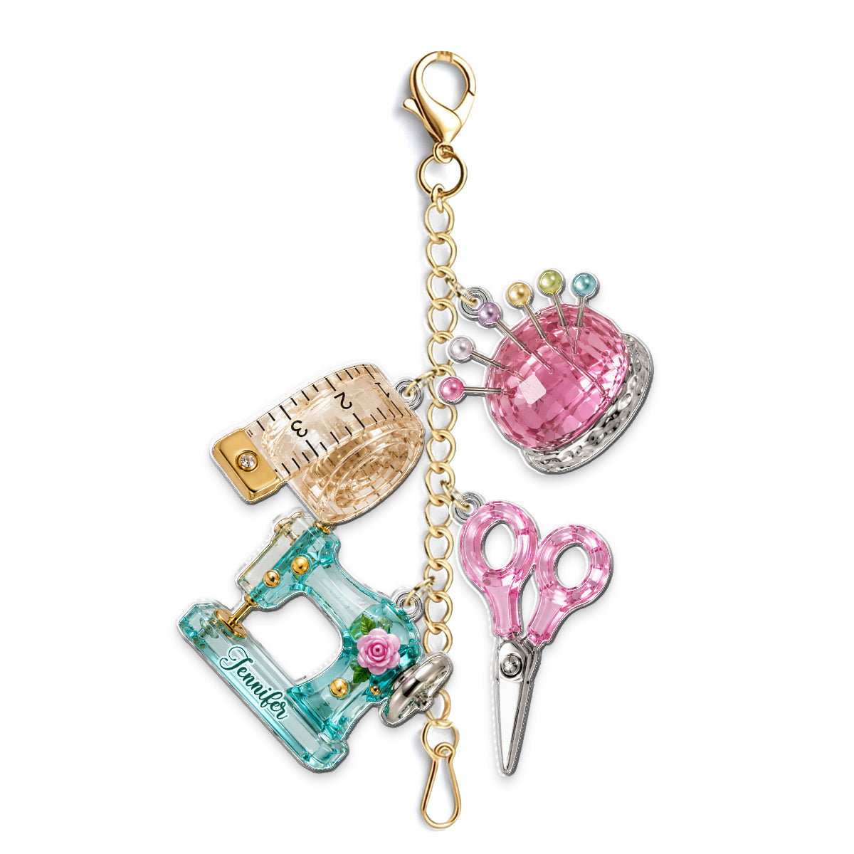Love Sewing - Personalized Sewing Dangling Charms