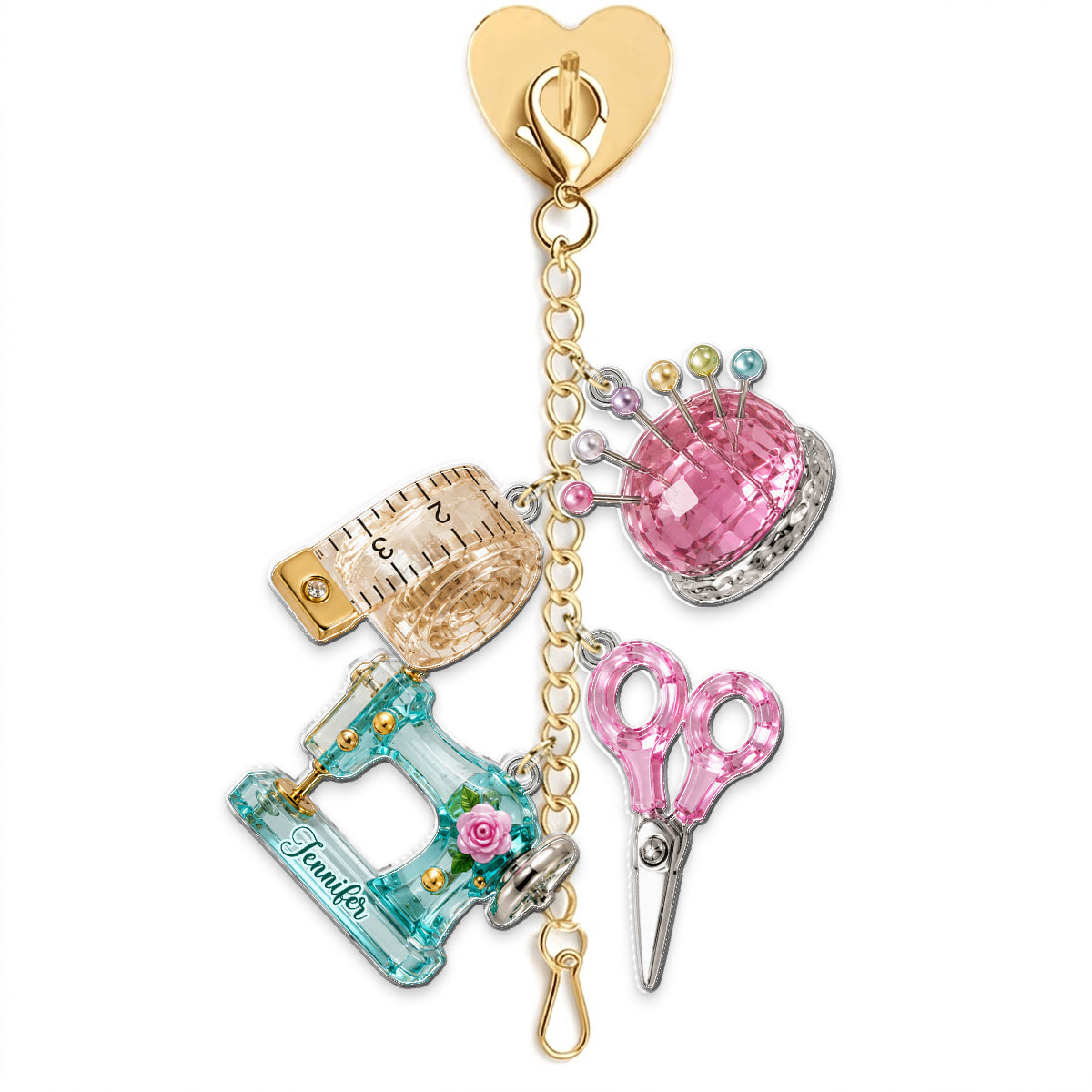 Love Sewing - Personalized Sewing Dangling Charms